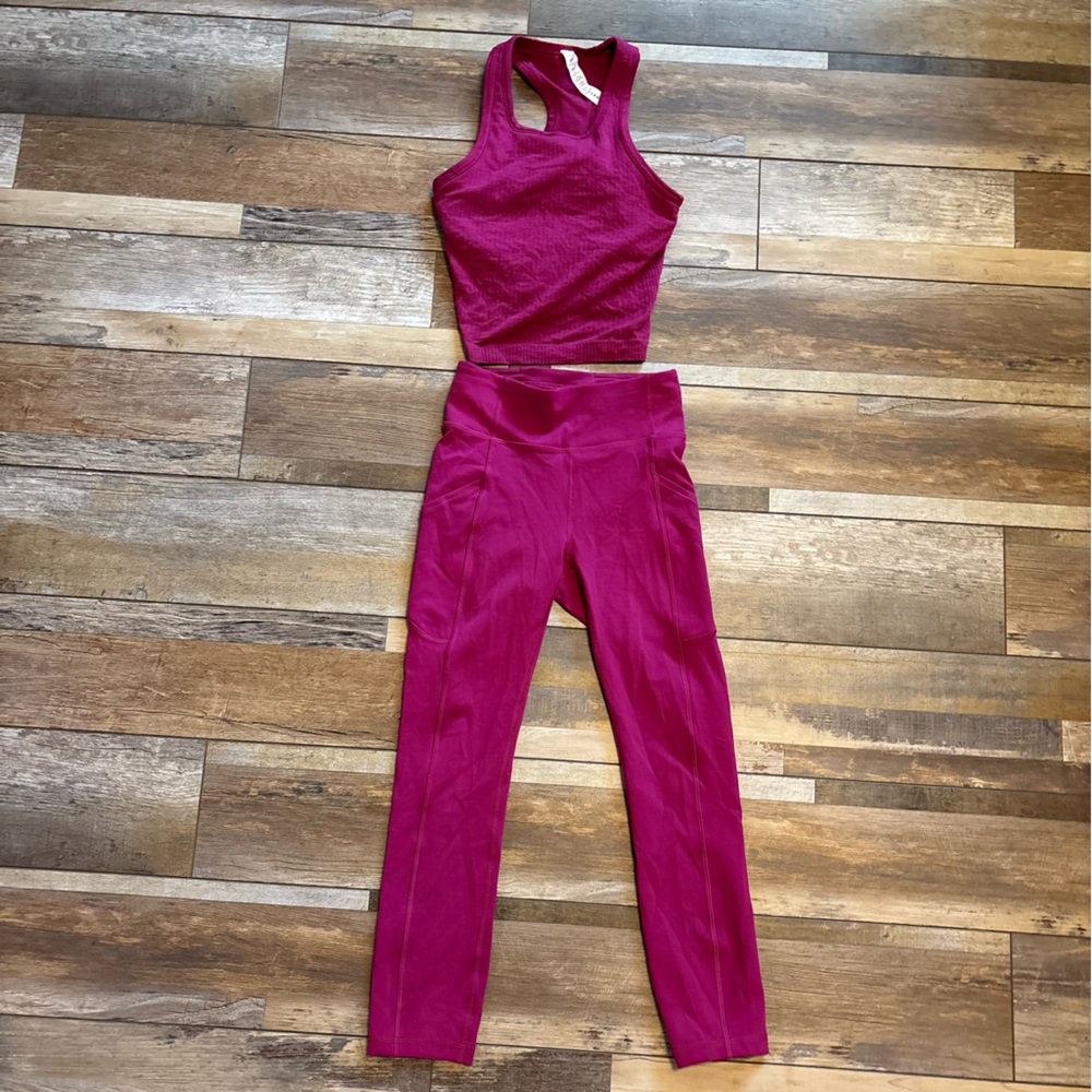 Lululemon matching set magenta